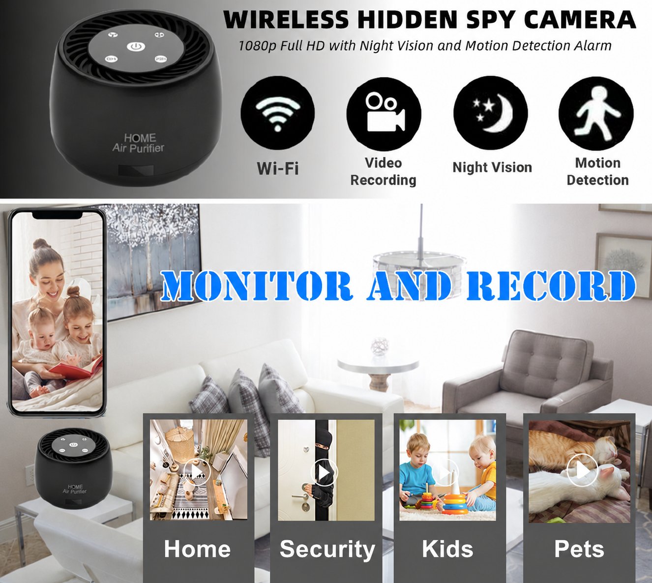 Air Purifier Wi-Fi Camera