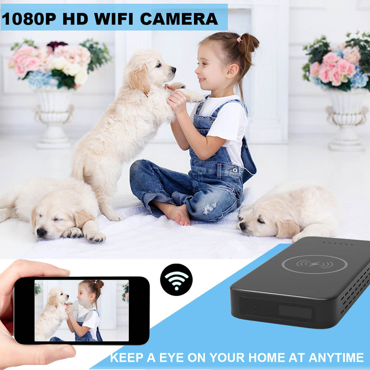 Wireless Wi-Fi Power Bank Camera